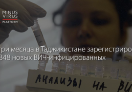 За три месяца в Таджикистане зарегистрировано 348 новых ВИЧ-инфицированных