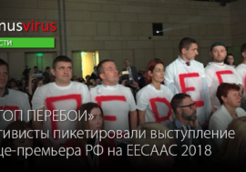 «Стоп перебои!» Активисты пикетировали выступление вице-премьера РФ