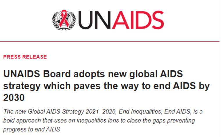 Принята стратегия ответа по ВИЧ 2021-2026 года UNAIDS